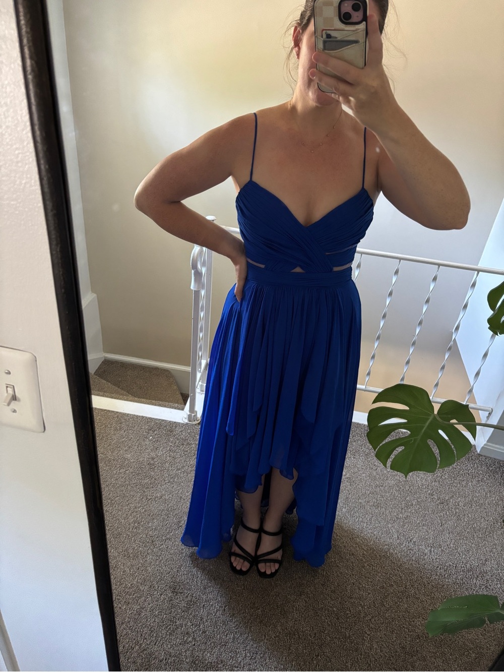 Cache Royal Blue High-Low Dress Size 6